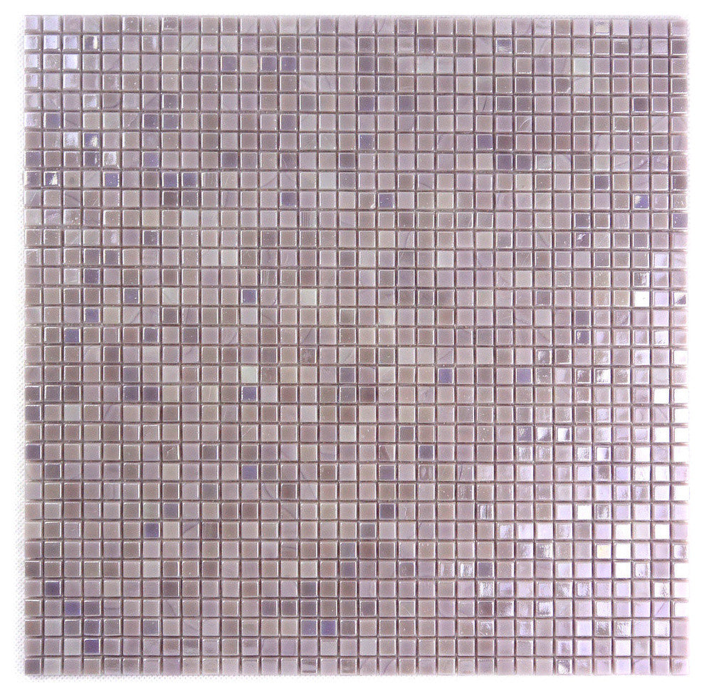 Galaxy 12"x12" Glass Square Mosaic Tile, Glossy Purple, Single Sheet