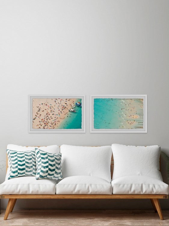 Aerial Beach Views Diptych, 72"x24"
