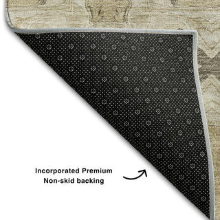 Premium Machine Washable Mayfield AMF564 Beige 2'3" x 7'6" Runner Rug