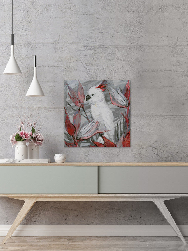"White Cockatoo II" Painting Print on Wrapped Canvas, 48"x48"