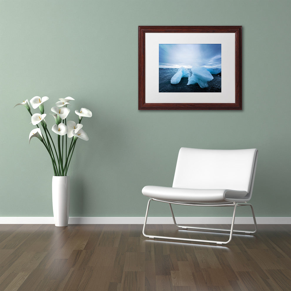 Philippe Sainte-Laudy 'Blue On Black' Matted Framed Art