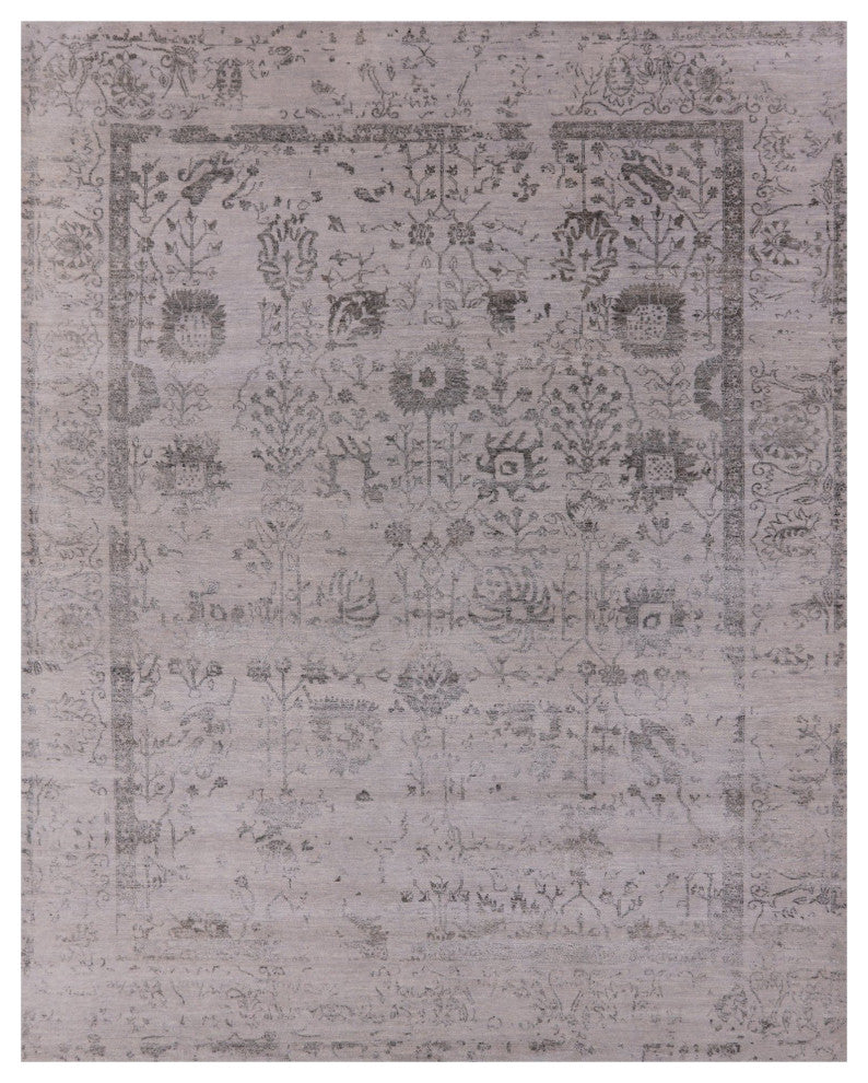 9' 0" X 11' 5" Persian Wool and Silk Handmade Rug Q6953