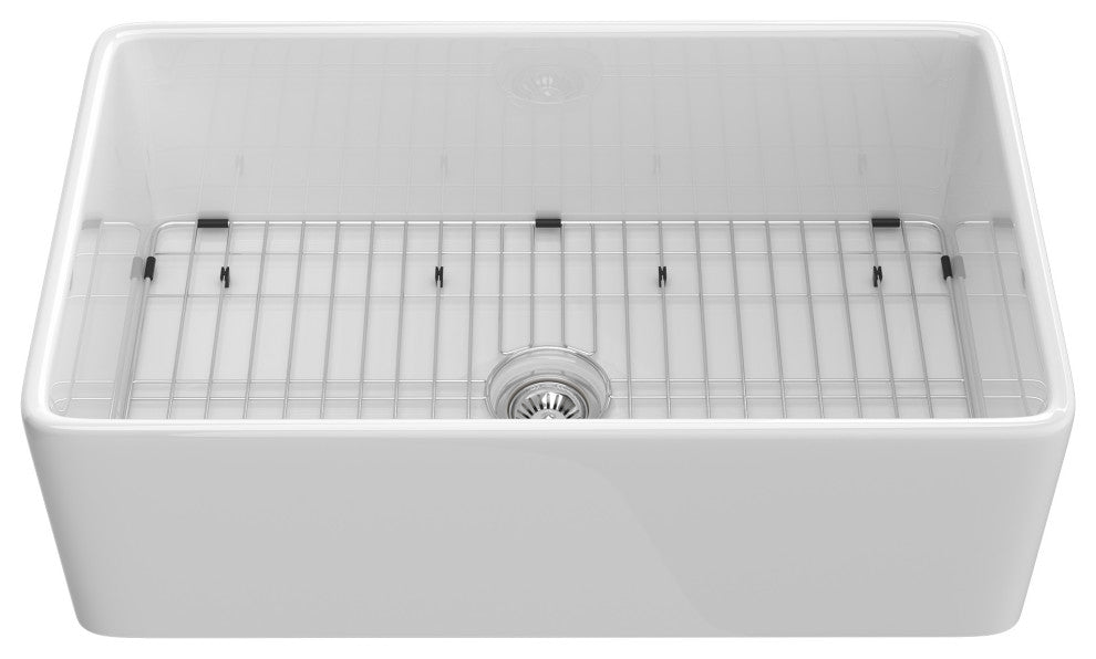Farmhouse 33" Fireclay White Kitchen Sink Single Bowl