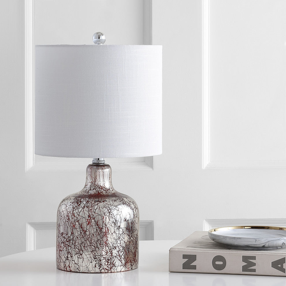 Gemma 19" Glass Bell LED Table Lamp, Chrome