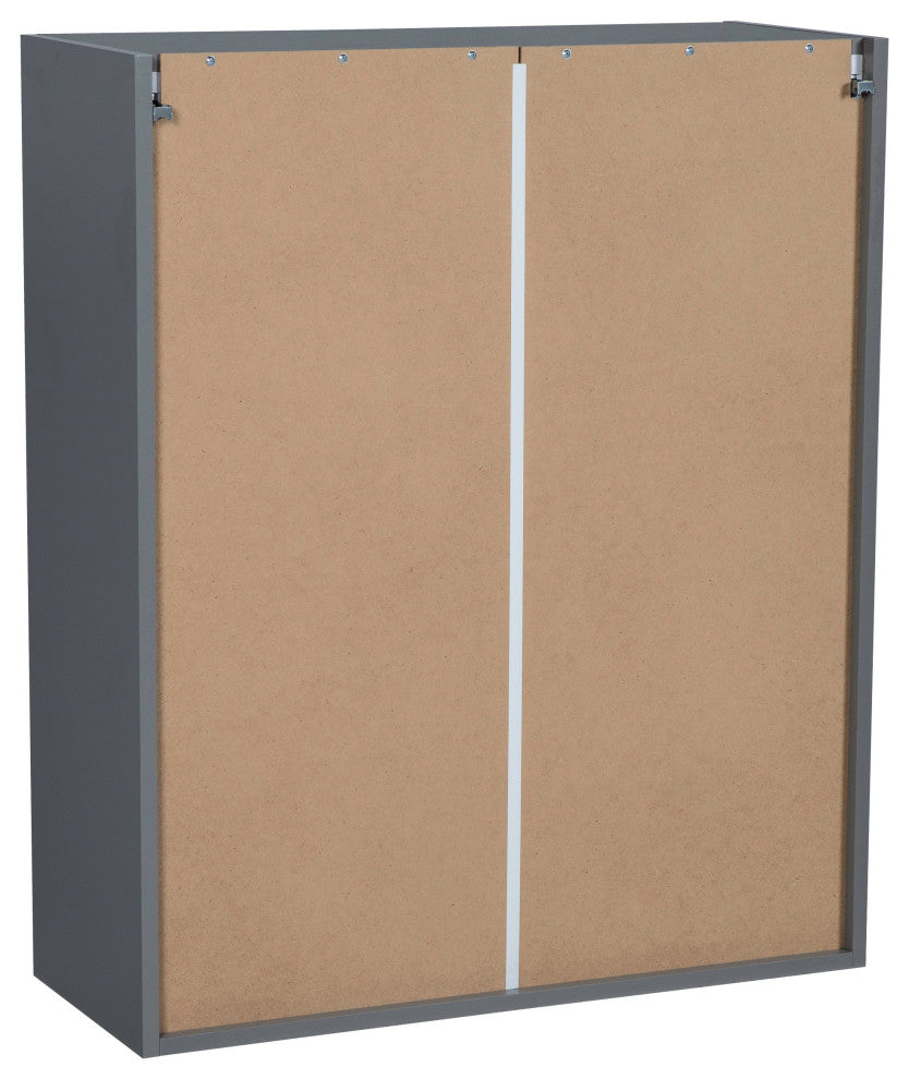 30 x 36 Wall Cabinet-Double Door-with Grey Gloss door