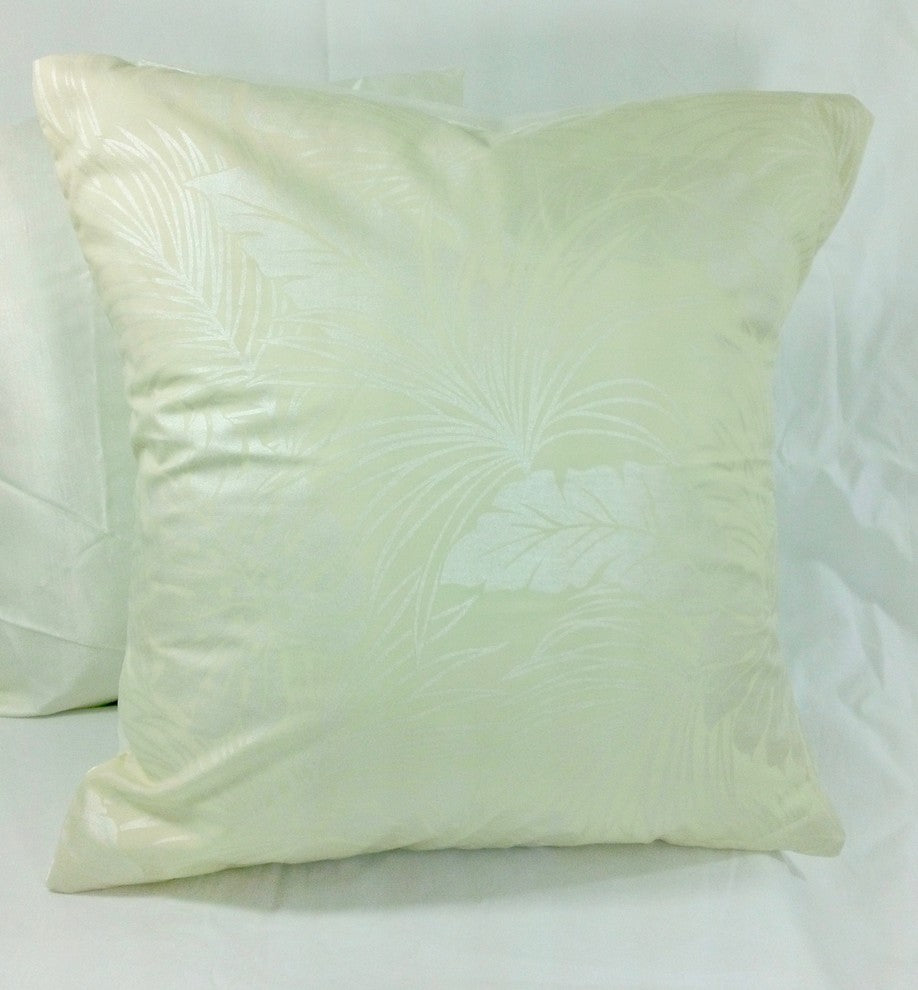 Ivory Tropical Luxury Pillow Cover by BohoCHIC Maui