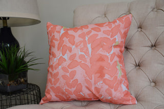 Flower Bell Decorative Floral Throw Pillow, Orange, 16"