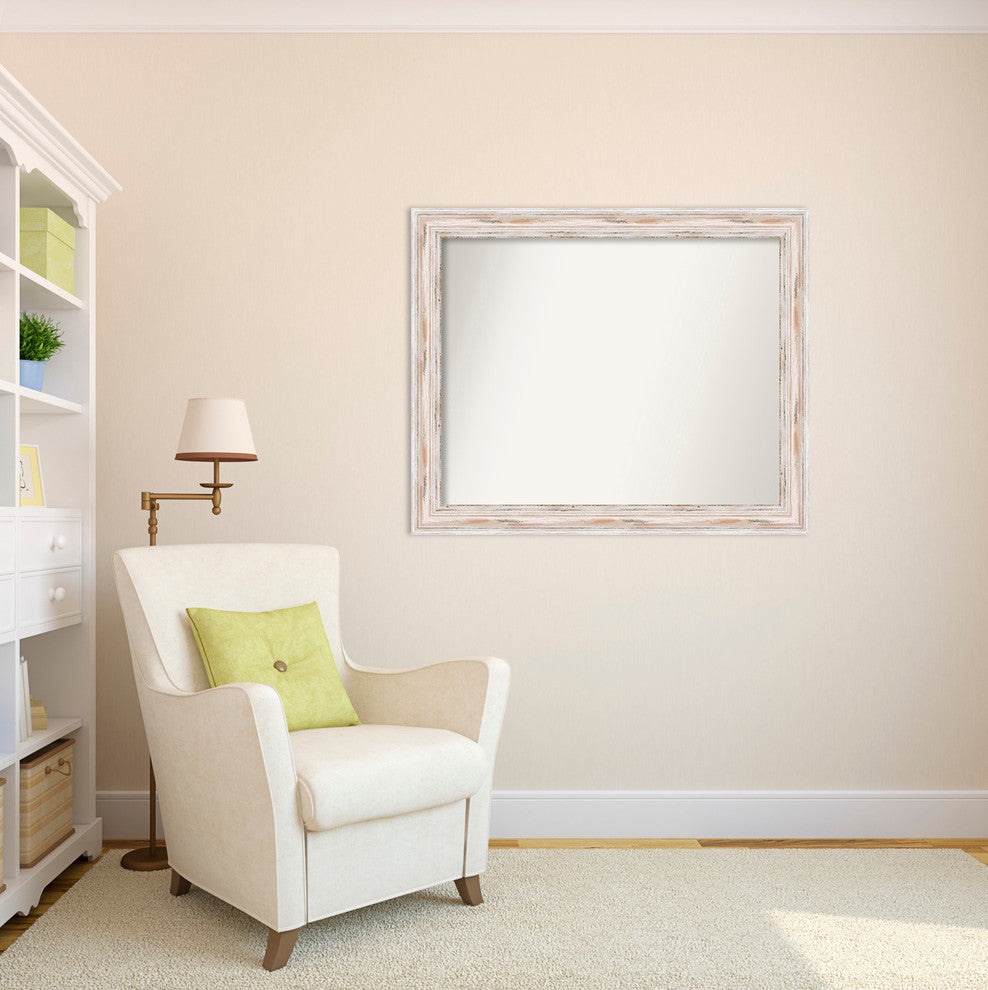 Wall Mirror Choose your Custom Size, Alexandria White Wash