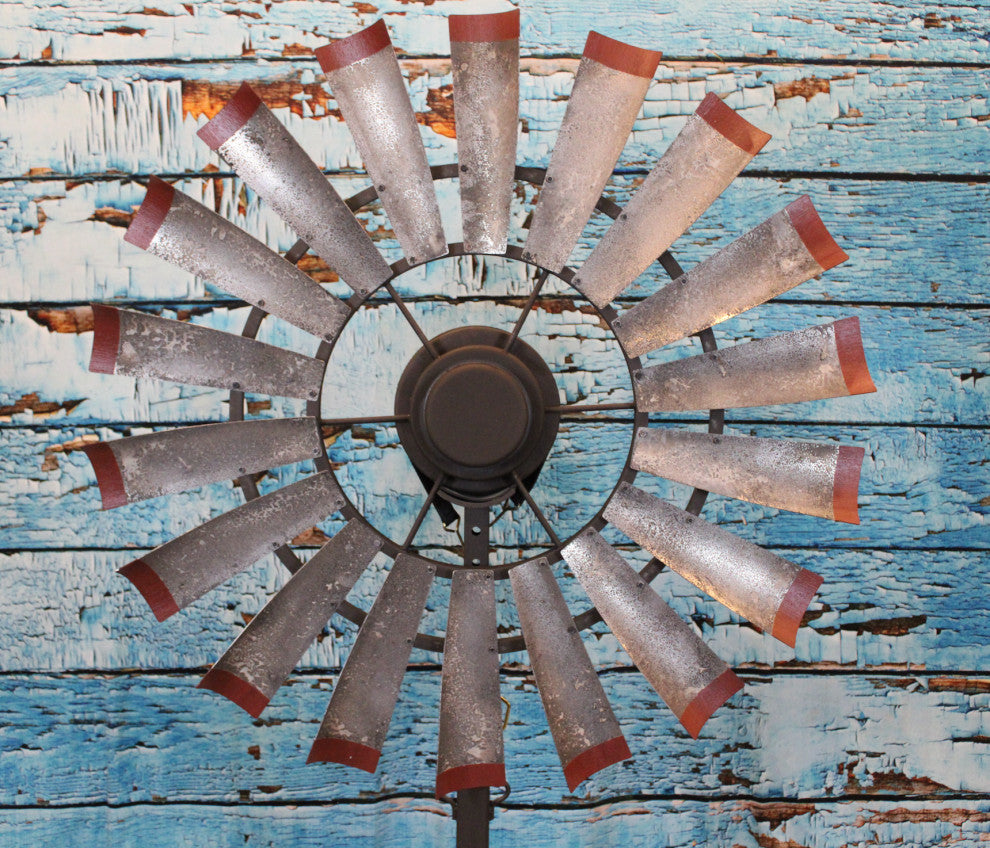 52 Inch Brahman Tinge With Rustic Red Tips Windmill Ceiling Fan | The America