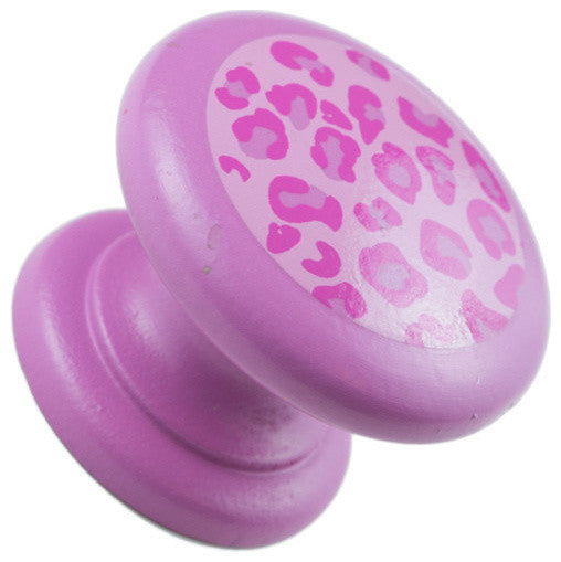 Sumner Street Home Hardware Pink Knob, Cheetah Print