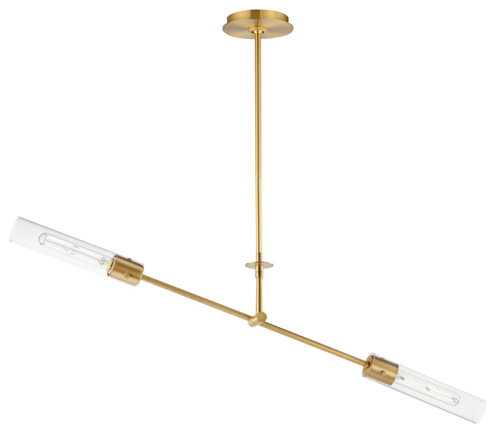 Maxim 26372CL Equilibrium 2 Light 42"W Multi Light Pendant - Natural Aged Brass