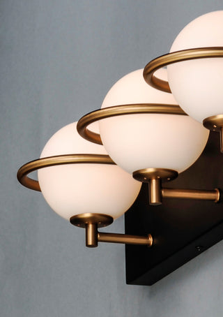 Maxim 21603 Revolve 3 Light 20"W LED Bathroom Vanity Light - Black / Gold /