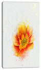 Beautiful Yellow Watercolor Flower, Floral Canvas Art Print, 16"x32"