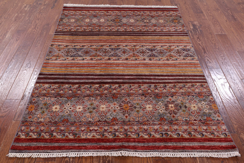 Khorjin Super Kazak Handmade Wool Rug 5' 0" X 6' 10" Q11284