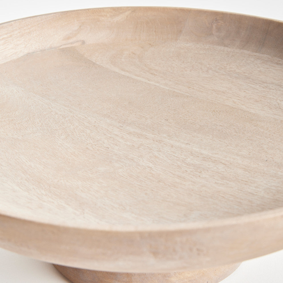 Bowie Footed Bowl, Whitewashed