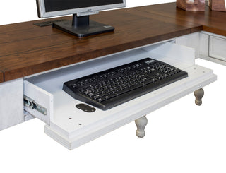 Rustic Wood Writing Desk and Return