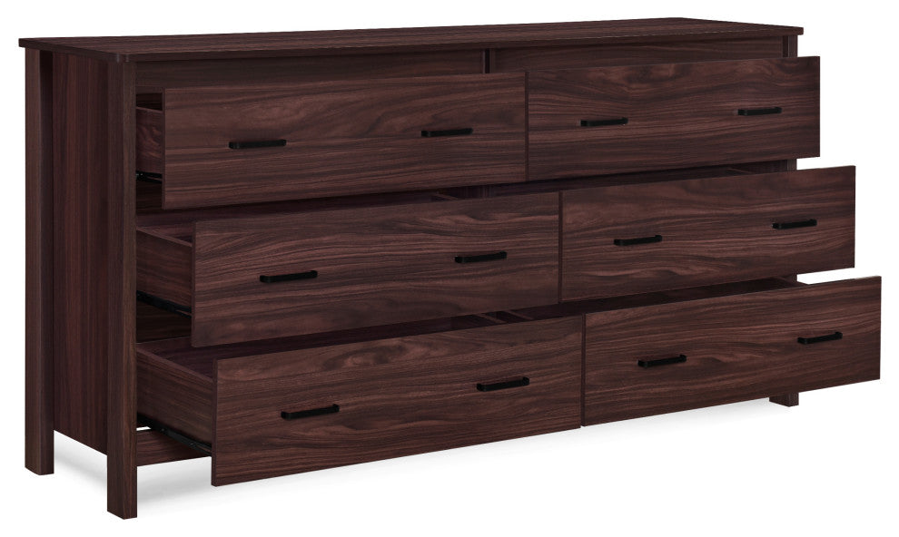 Titeca Contemporary 4 Piece Dresser and Nightstand Set, Wenge