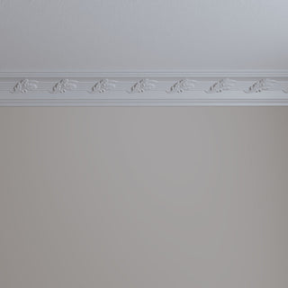 4"Hx4"Px5 5/8"Fx96"L, 6" Repeat, Leaf Twist Crown Moulding