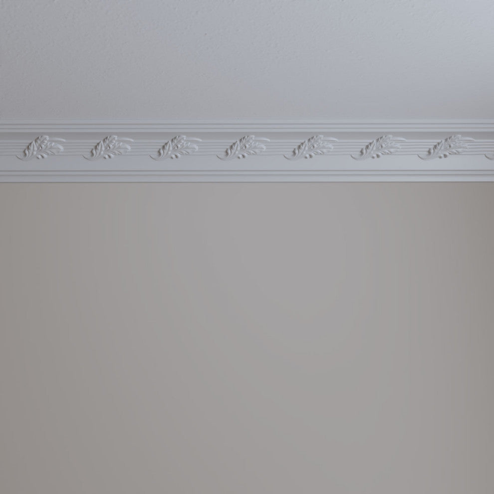 4"Hx4"Px5 5/8"Fx96"L, 6" Repeat, Leaf Twist Crown Moulding