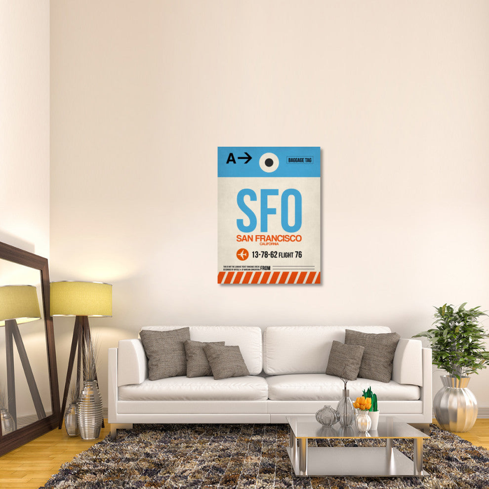 "SFO San Francisco Luggage Tag 1" Fine Art Print