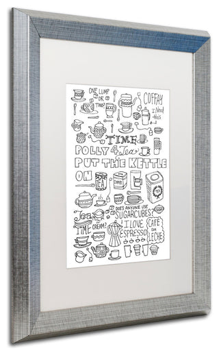 Elizabeth Caldwell 'Put The Kettle On' Art, Silver Frame, White Mat, 16x20