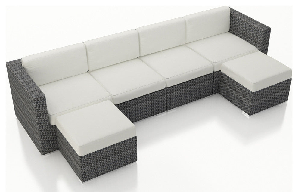 District 6 Piece Sectional Set, Canvas Natural