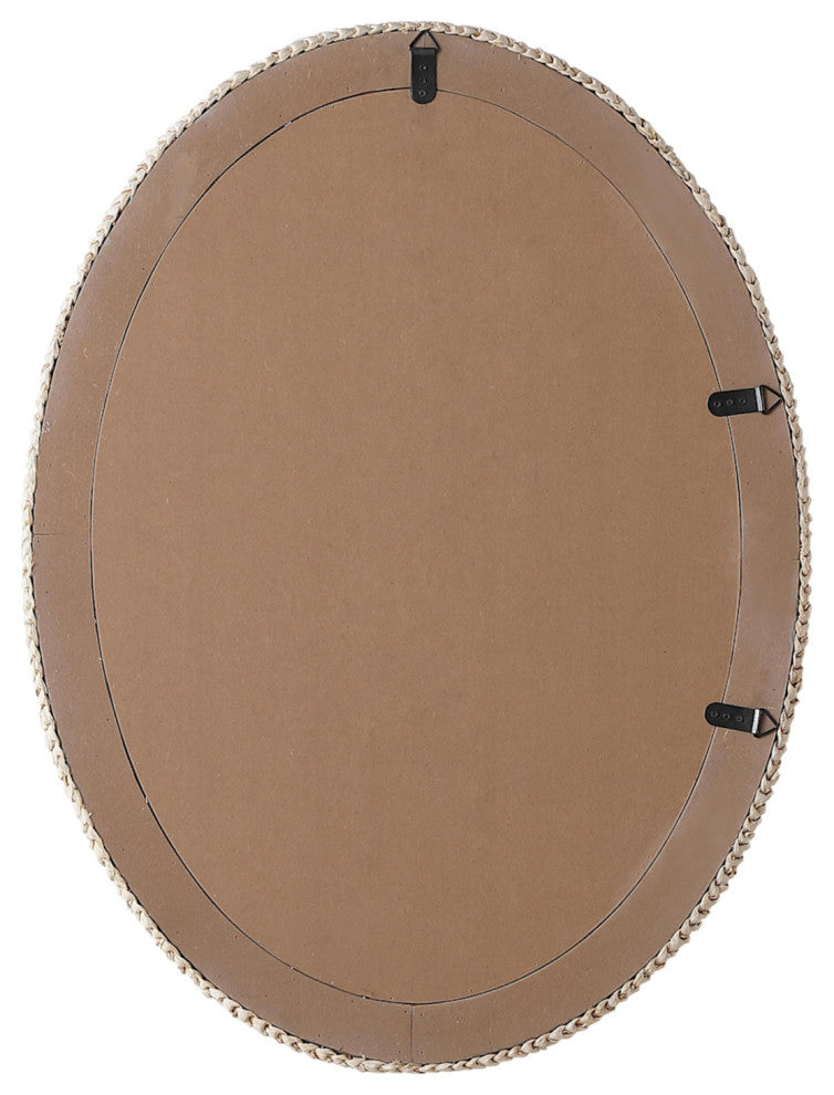 Elegant Lighting MR4C2736 Marlowe 27"W x 36"H Oval Flat Medium - Linen White