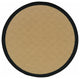 8??Round Beige And Black Plain Indoor Outdoor Area Rug