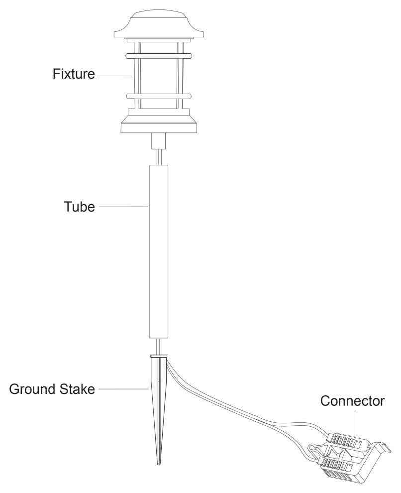 Westmont Low-Voltage Black Outdoor Landscape Path Light LED Clear Glass