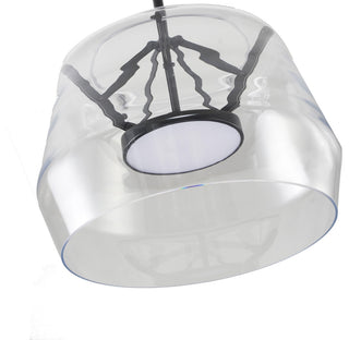 1-Light Black LED Pendant With A Clear Glass Shade