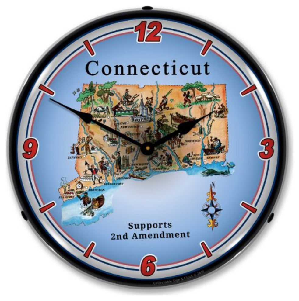 N20031030 Connecticut Supports the 2nd Amendment Clock