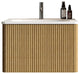 Wall-Mounted Bathroom Vanity Set with White Ceramic Sink