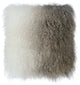 Tibetan Sheep Pillow White to Brown - White