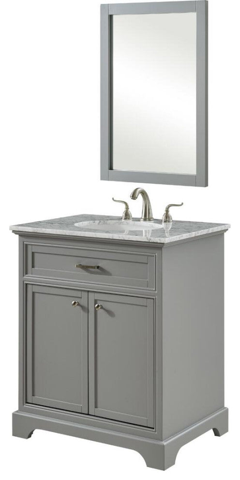 30" Single Bathroom Vanity Set In Light Grey