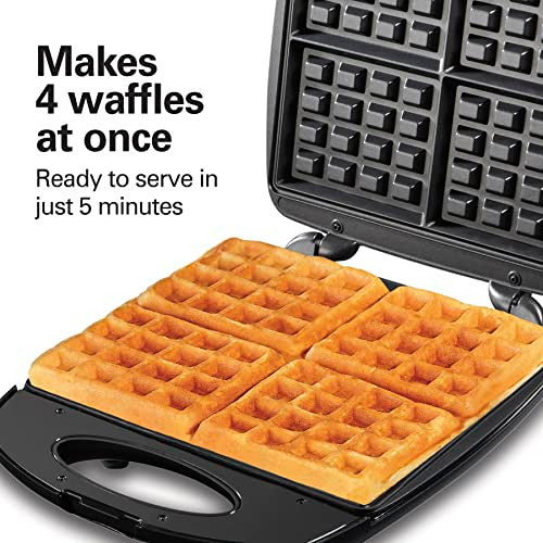 Belgian Mini Waffle Maker with Shade Control, Makes 2 at Once, Create, 4-Slice