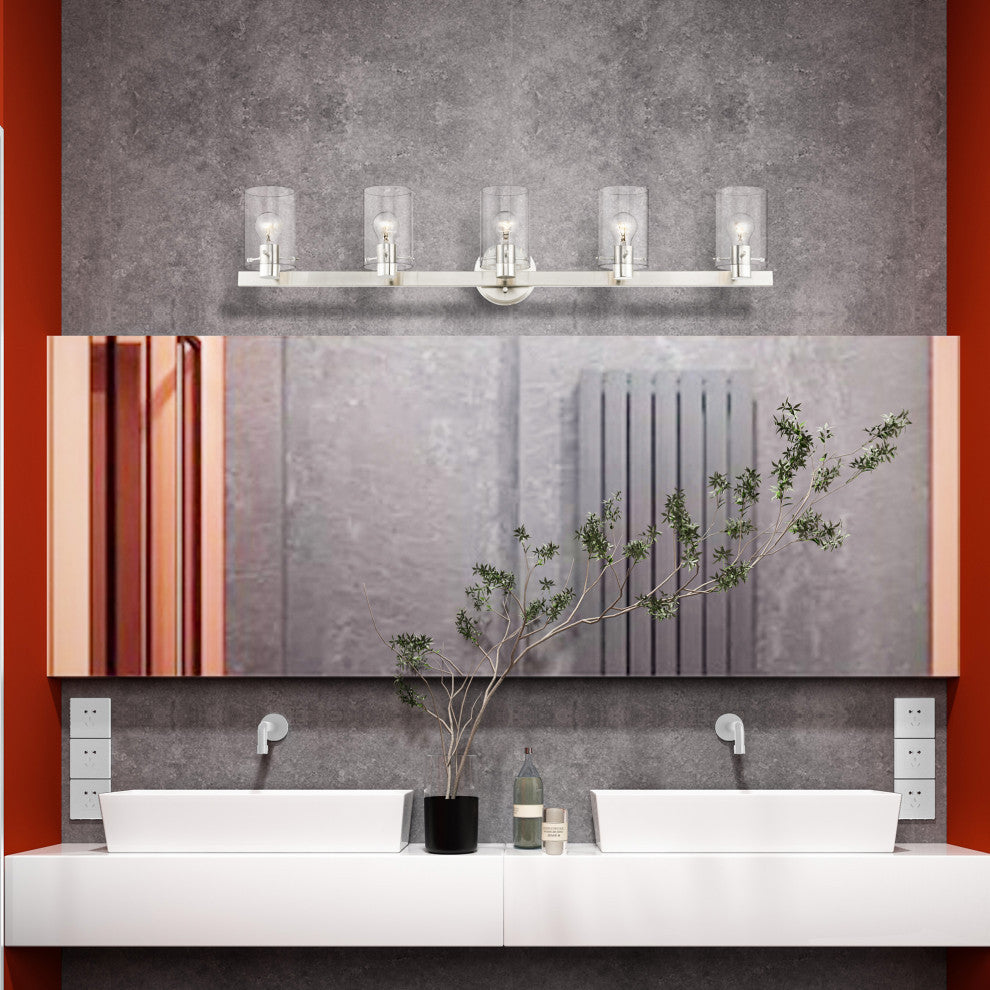 Munich 5 Light Brushed Nickel Vanity Sconce