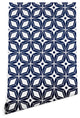 Deny Designs Heather Dutton Starbust Navy Wallpaper, Blue, 2'x4'