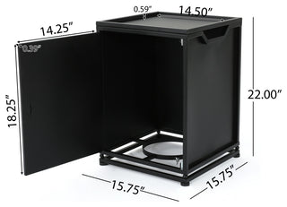 GDF Studio Pablo Outdoor 56" Rectangular Propane Fire Table, Brown Wood