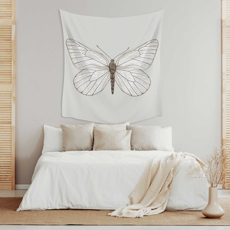 White Butterfly Tapestry
