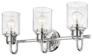 Zlite 340-3V-CH 3-Light Vanity, Clear Seeded