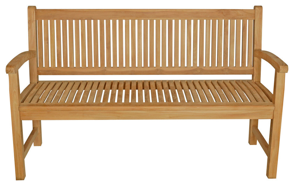 Seven Seas Teak San Juan Outdoor Teak Wood Bench, 5 Foot