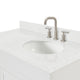 Ariel Hamlet 42" Single Right Oval Sink Bathroom Vanity, Carrara Quartz