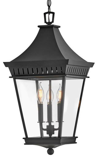 Hinkley Lighting 27092 Chapel Hill 3 Light 13"W Taper Candle - Museum Black