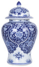 Blue Peony Temple Jar Large