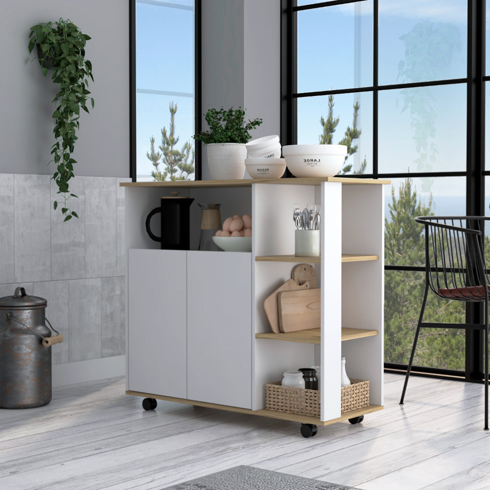 Kitchen Island Kamkacht, Kitchen, Light Oak / White