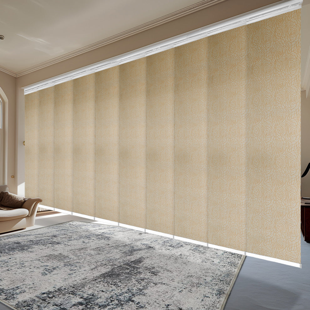Raisa 10-Panel Track Extendable Vertical Blinds 120-218"W