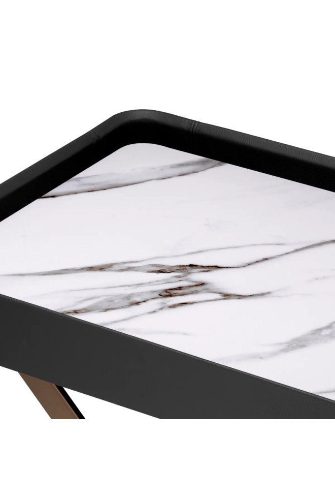 Marble Butler Tray, Eichholtz Monarch, Black