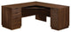 Sauder Englewood Engineered Wood L-Shaped Desk in Spiced Mahogany