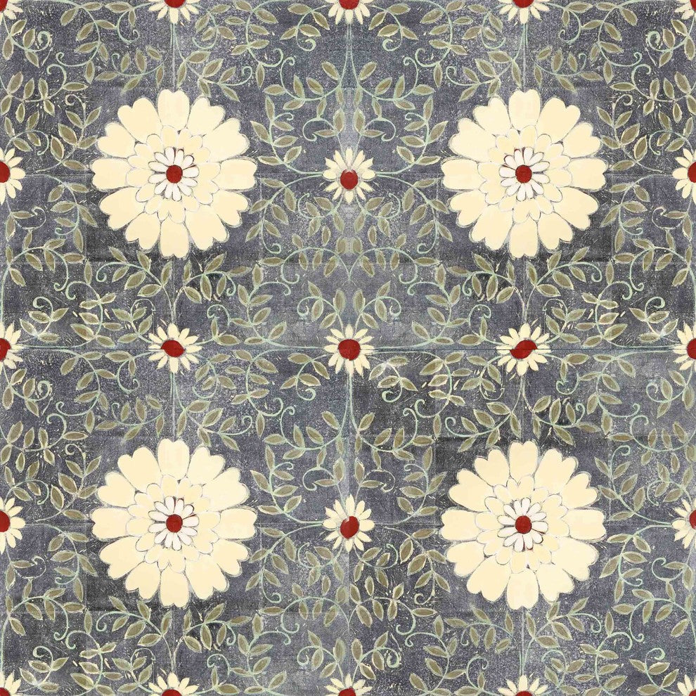 "Cream Floral" Painting Print on Wrapped Canvas