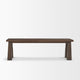 Wolcott Rectangular Dark Brown Solid Wood Bench